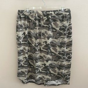 Camo knee length skirt